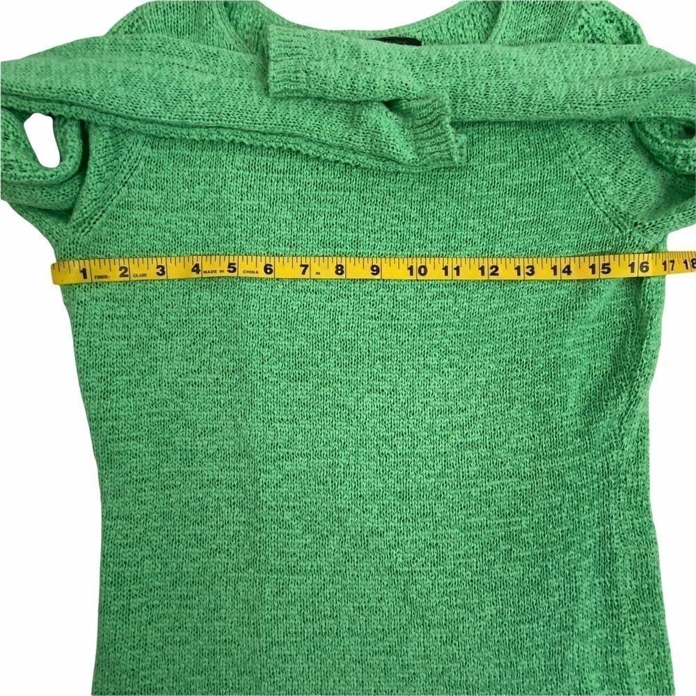 Rachel Zoe Green Knit Crochet Sweater Size small - Picture 8 of 10